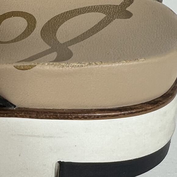 Sam Edelman Platform Sandal Women Sz 7.5 Ariele Leopard Print Calf Hair Leather - Picture 7 of 11